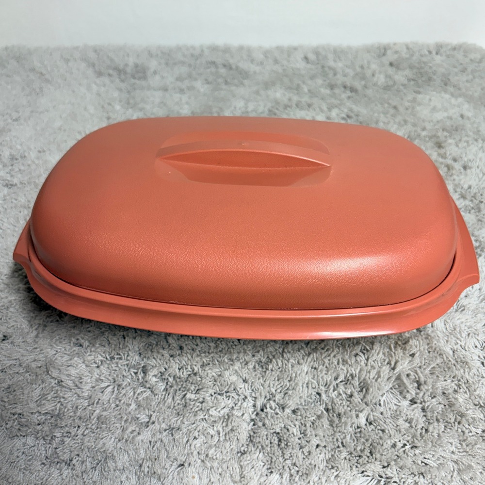 Tupperware Microwave Food Steamer 3 Pieces 6 Cup Dusty Rose Pink #1273-3 Vintage